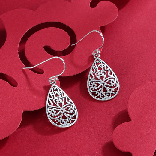 子佩集【绽英】S925银如意水滴耳环【ZSCH-SY32593】2209 商品图3