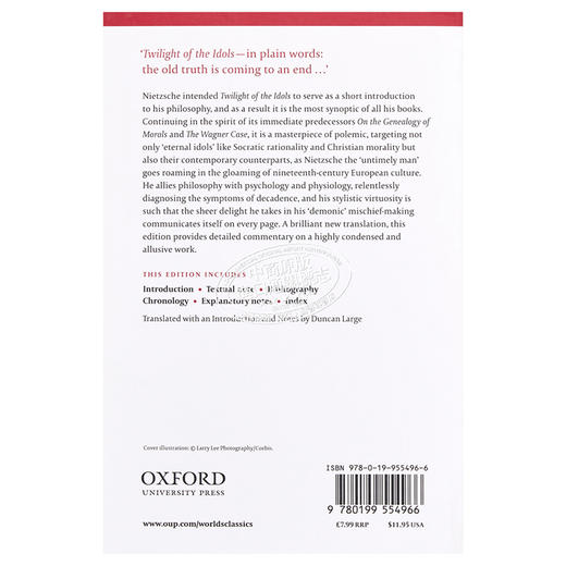 【中商原版】Twilight of the Idols (Oxford World's Classics) 英文原版 牛津世界经典系列：偶像的黄昏 Friedrich Nietzsche 商品图1