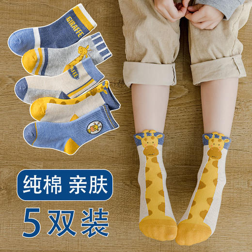 春秋季儿童袜子纯棉卡通宝宝中筒袜男童女童冬天棉袜小孩可爱厚袜 商品图2