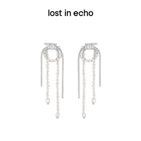 lost in echo 2022秋季绳结珍珠链流苏耳环珍珠链女925银