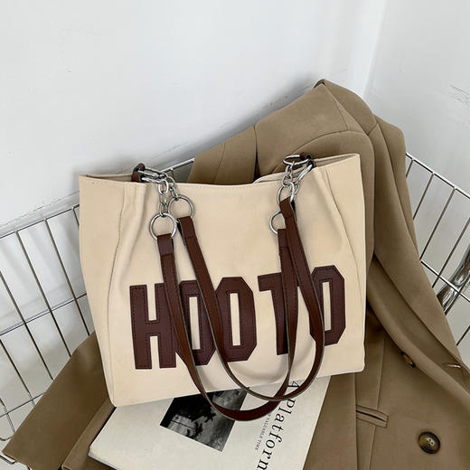 大容量字母手提包2022秋冬新款今年流行秋冬季新款补课通勤托特包 商品图1