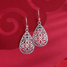 子佩集【绽英】S925银如意水滴耳环【ZSCH-SY32593】2209