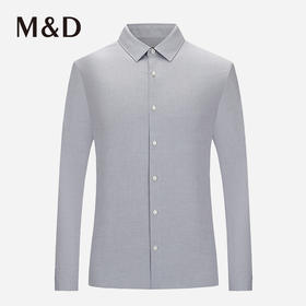 M＆D/名盾男士秋季新品DP免烫长袖衬衫商务休闲新疆纯棉宽松衬衣