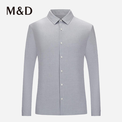 M＆D/名盾男士秋季新品DP免烫长袖衬衫商务休闲新疆纯棉宽松衬衣 商品图0