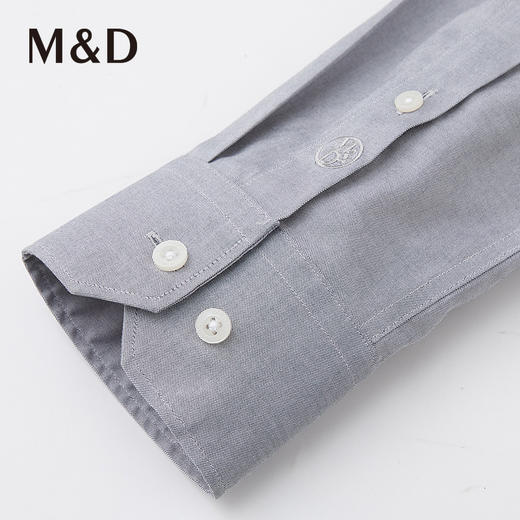 M＆D/名盾男士秋季新品DP免烫长袖衬衫商务休闲新疆纯棉宽松衬衣 商品图2