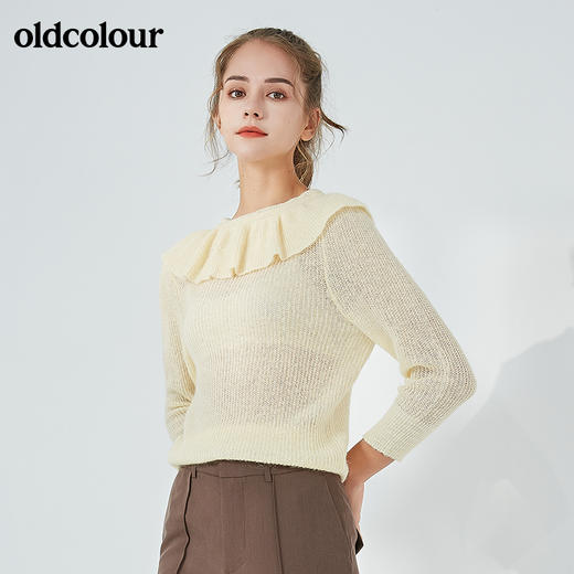 oldcolour2021秋季商场同款宽松百搭毛织套头衫N33052374 商品图3
