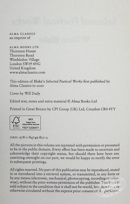 【中商原版】ALMA伟大诗歌系列 威廉 布莱克 诗选 英文原版 Great Poets Series Selected Poetical Works William Blake 商品图4