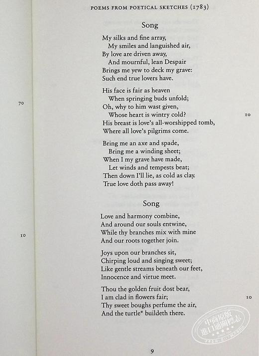 【中商原版】ALMA伟大诗歌系列 威廉 布莱克 诗选 英文原版 Great Poets Series Selected Poetical Works William Blake 商品图8