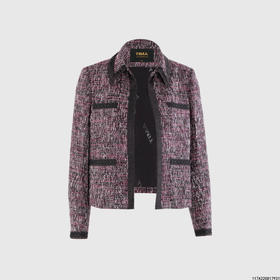 领部抽褶系带外套