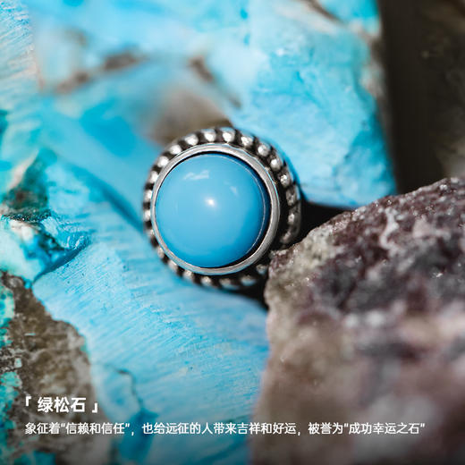 马登女装 vintage摩根银币耳钉S925纯银石榴石绿松石简约复古耳饰 商品图3