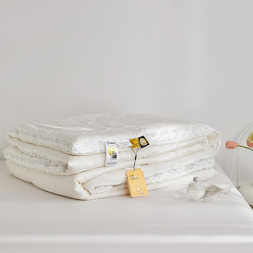 悦醒李官齐正版轻奢60支莫代尔天丝提花大豆子母被 商品图8