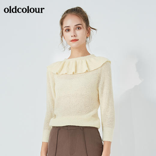 oldcolour2021秋季商场同款宽松百搭毛织套头衫N33052374 商品图1