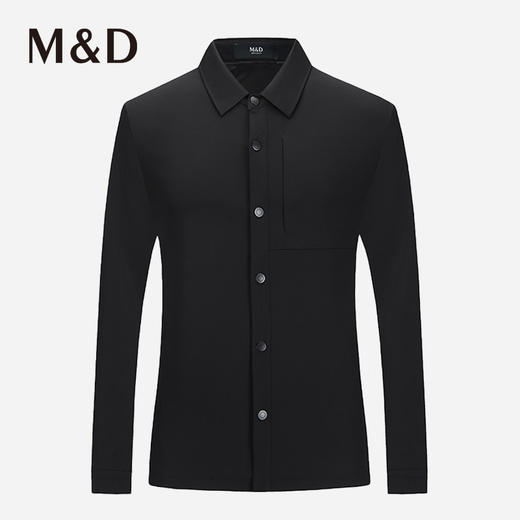 M＆D/名盾秋季新款商务休闲纯棉抗皱长袖衬衫领夹克男 商品图1