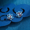 子佩集【沁鼻香】S925银珐琅彩荷花复古耳钉【ZSCH-SY32158】2209 商品缩略图4