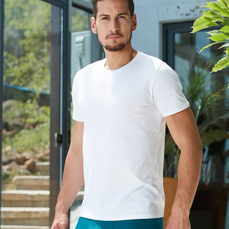 【舒美棉超值2件装】SCHIESSER舒雅正品纯色圆领男士打底衫纯棉潮短袖汗衫内搭T恤（ 2件装）35/2061M