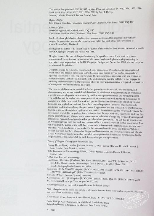 Roitt 基本免疫学 第13版 RoittS Essential Immunology 13E 英文原版 Peter Delves Wiley 商品图4