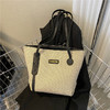 时尚新款休闲大容量包包女包2022夏季新款百搭帆布包通勤单肩包简约托特包 商品缩略图3
