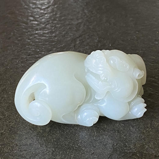 和田玉（白玉）籽料手把件--貔貅207.45g 商品图1