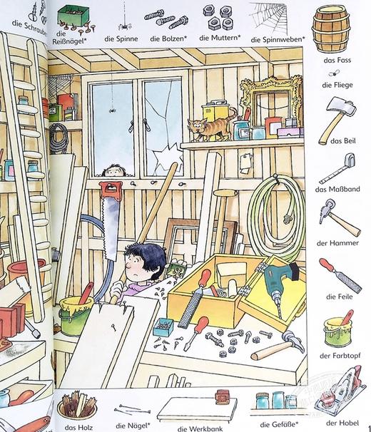 预售 【中商原版】看图识1000德语单词 德文原版 英文德文双语 小语种 First Thousand Words in German 商品图8