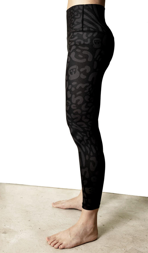 严素高腰运动紧身9分裤，弹性紧身裤，男女通款，严素态度 商品图1