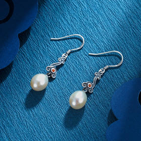子佩集【如意天珠】S925银珍珠复古国潮耳环【ZSCH-SY32653】