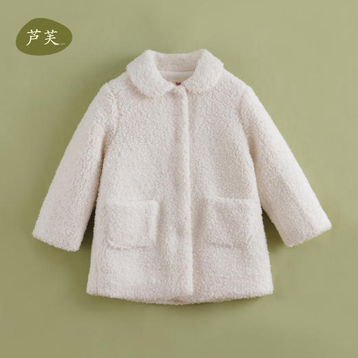 【马克珍妮 芦芙】新款秋冬装 仿羊驼毛中长款棉衣外套221723 商品图0