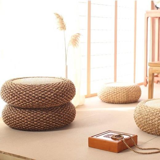 藤编蒲团客厅坐垫地上榻榻米草编坐墩日式打坐垫拜佛禅修垫 商品图8