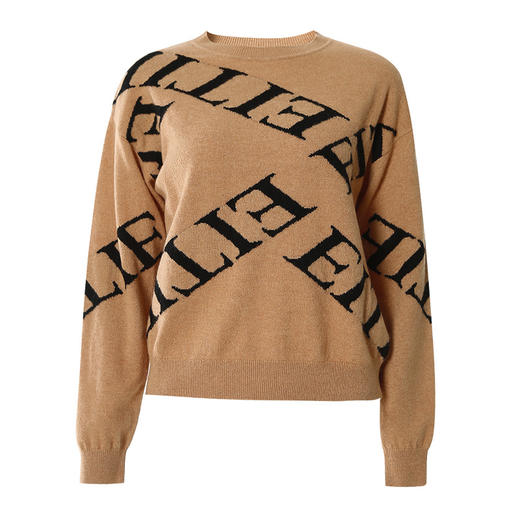 EITIE爱特爱秋冬新款时尚洋气修身圆领打底针织衫女套头6801508 商品图11