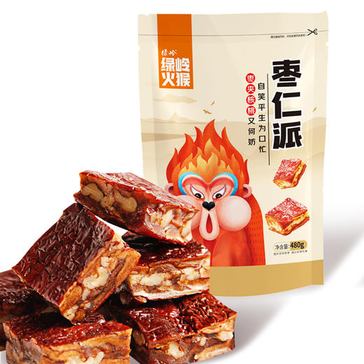 绿岭火猴 枣仁派 枣+核桃结合 甜糯与酥脆的碰撞  480g/袋 商品图4