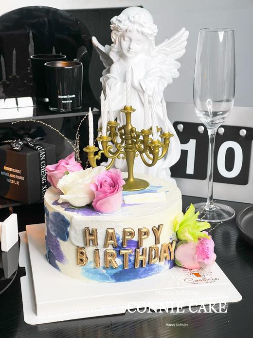 【1052】油画鲜花烛台款 商品图2