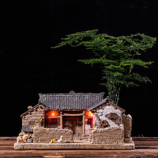 【烟雨江南】中式禅意复古花盆造景盆器桌面微景观室内盆栽文竹菖蒲盆景植物盆 商品图5