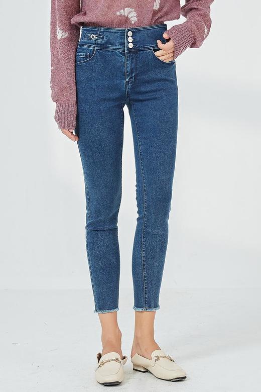 oldcolour2021秋季商场同款气质紧身显瘦水洗牛仔裤N33113303 商品图5