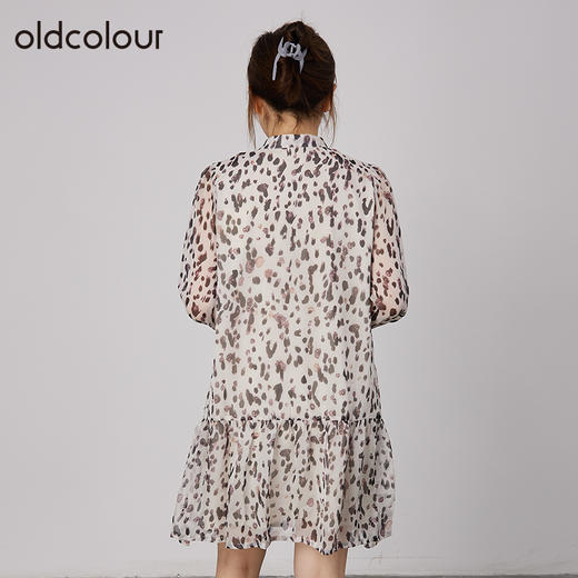 oldcolour2021秋商场同款宽松休闲气质碎花连衣裙N33103503 商品图3