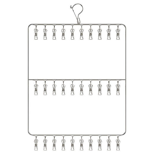 不锈钢衣架多功能袜子内衣多夹子衣柜婴儿学生宿舍晾晒神器 商品图9