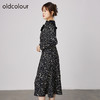 oldcolour2021秋商场同款娃娃领碎花宽松显瘦减龄连衣裙N33103399 商品缩略图1