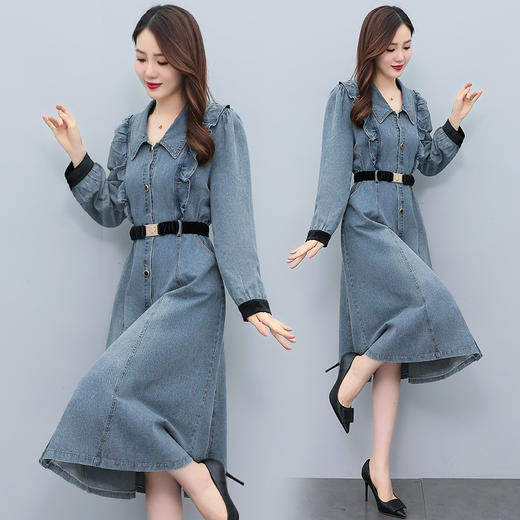 秋装新品，时尚韩版牛仔连衣裙HR-QY22909 商品图6