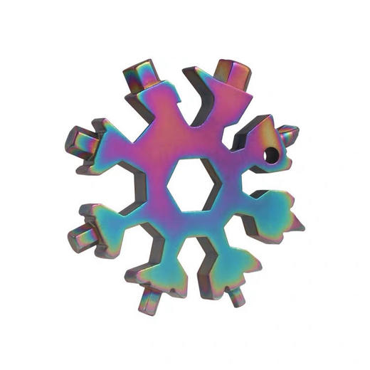 抖音多功能雪花扳手工具钢八角内六角轻便携带18合一迷你扳手 商品图4