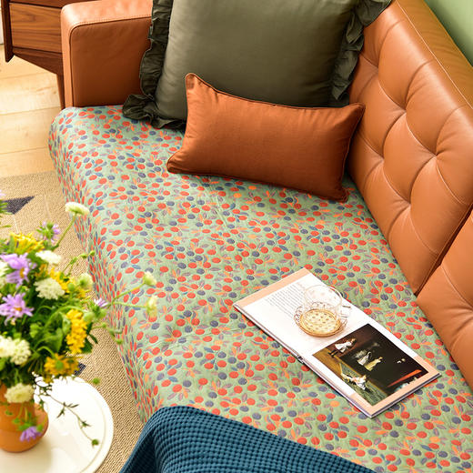 小果子印花沙发巾防滑四季通用沙发盖巾 商品图0