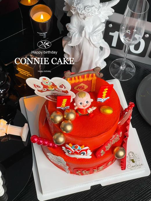 【1053】醒狮宝宝周岁百天蛋糕 商品图4