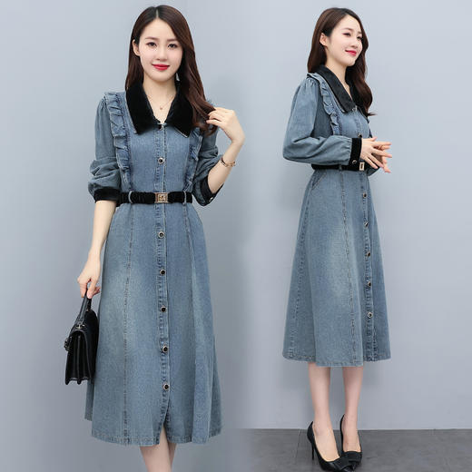 秋装新品，时尚韩版牛仔连衣裙HR-QY22909 商品图3