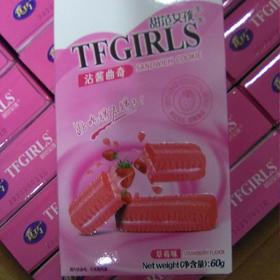 真巧曲奇蘸酱曲奇甜范女孩盒装60g 草莓味