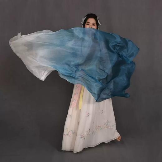 跳舞扇子长稠扇扇古典舞长扇舞蹈扇子加长墨兰左手指月古风舞扇子 商品图8