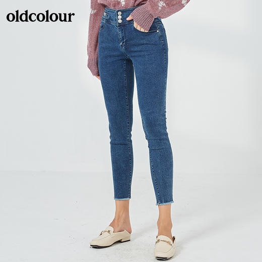 oldcolour2021秋季商场同款气质紧身显瘦水洗牛仔裤N33113303 商品图3