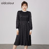 oldcolour春秋商场同款温柔气质灯笼袖长袖连衣裙N33103505 商品缩略图2