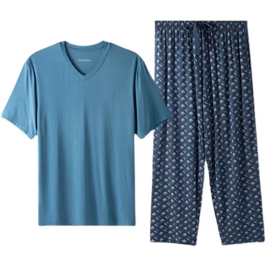 【超细莫代尔】SCHIESSER 德国舒雅铂雅高端超细莫代尔短袖长裤家居套装99/19534H 商品图4