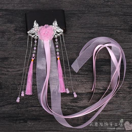 Lolita古典发饰头饰配饰女发夹边夹顶夹飘带古风古装汉服流苏对夹 商品图4