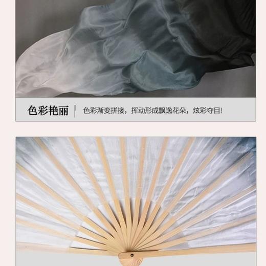 跳舞扇子长稠扇扇古典舞长扇舞蹈扇子加长墨兰左手指月古风舞扇子 商品图5