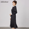 oldcolour春秋商场同款温柔气质灯笼袖长袖连衣裙N33103505 商品缩略图1