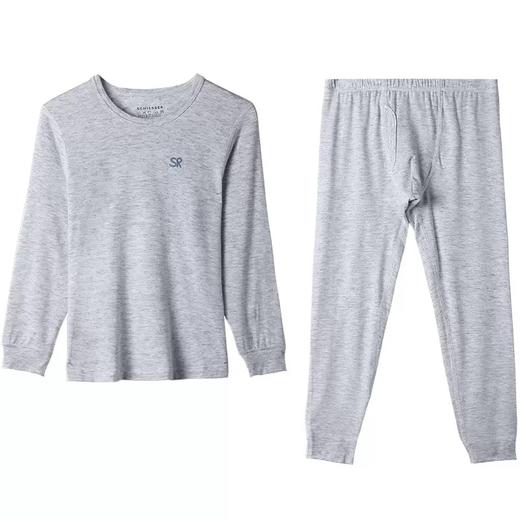 【50S莫代尔轻薄】SCHIESSER 德国舒雅童装男童莫代尔薄款圆领长袖长裤保暖套装37/15911W 商品图0