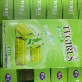 真巧曲奇蘸酱曲奇甜范女孩盒装60g 抹茶味